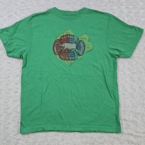 St Patrick's Day Size Medium Guinness Liverpool Green Tee Clover Stamped Patch